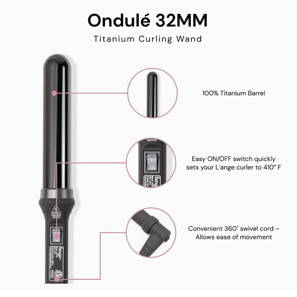 L'ange Ondulé Titanium Curling Wand - Picture 5 of 5